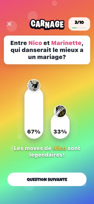 Carnage — vote entre joueurs pendant une partie